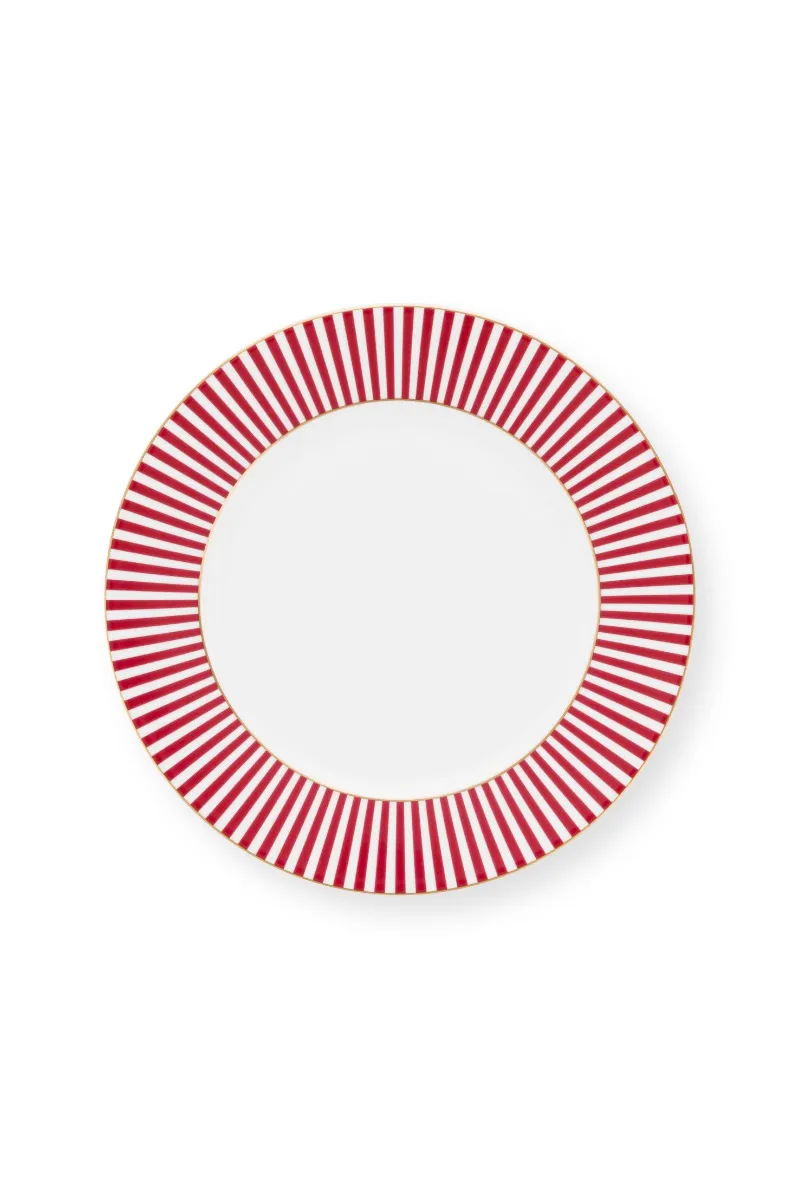 Plate Royal Stripes Dark Pink 17cm