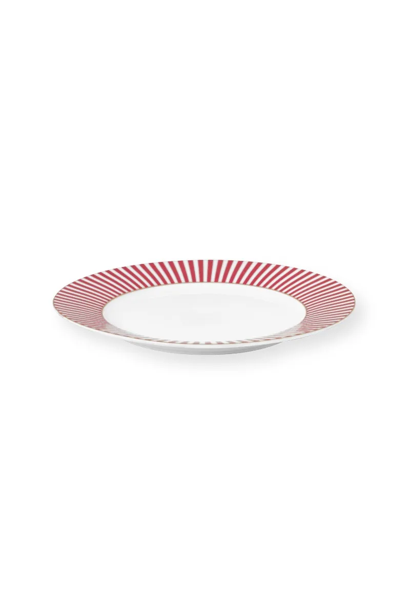 Plate Royal Stripes Dark Pink 21cm