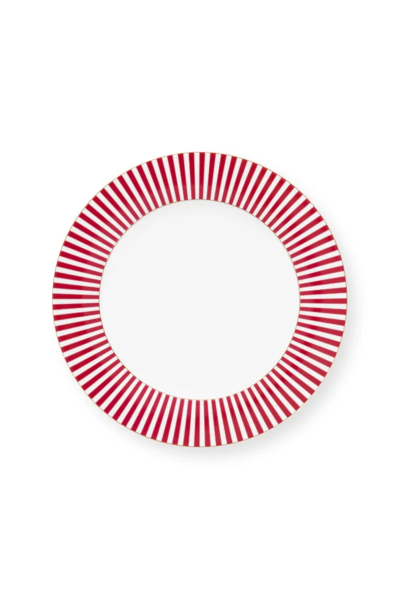 Plate Royal Stripes Dark Pink 26.5cm