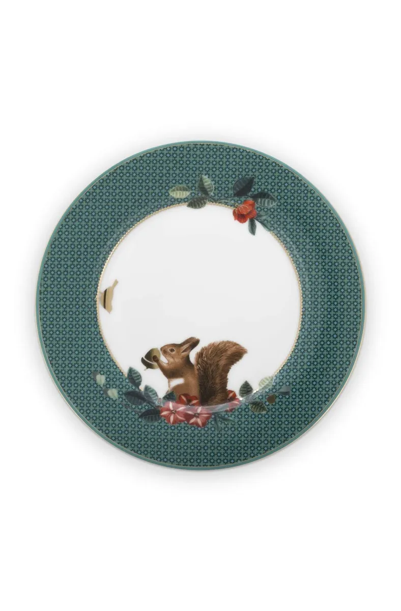 Plate Winter Wonderland Squirrel Green 17cm