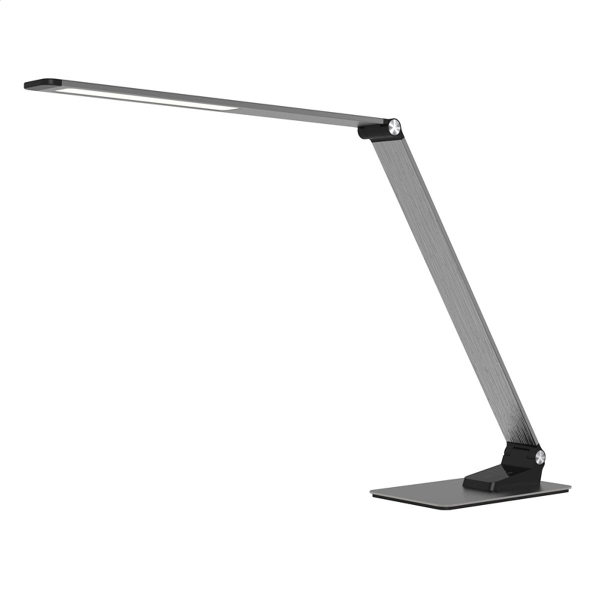 PLATINET LED Bordlampe med nattelys i Aluminium