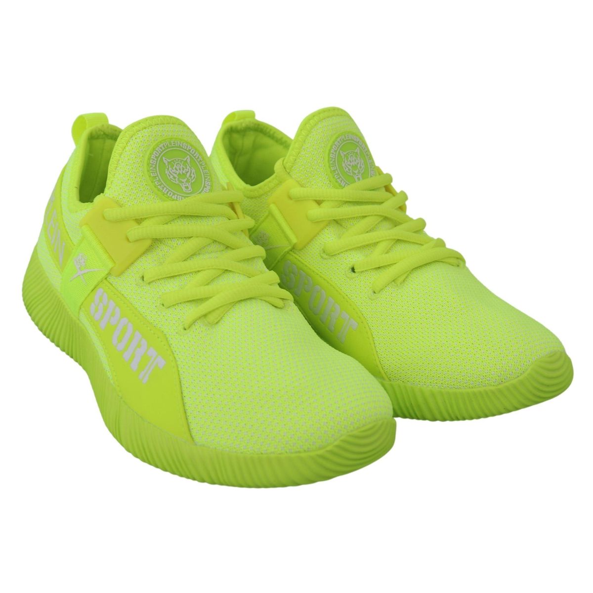 Plein Sport Electrify Your Step with Yellow Carter Sport Sneakers