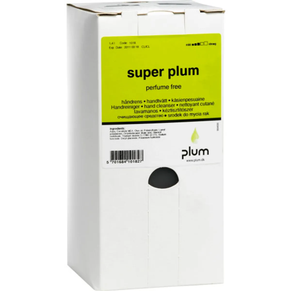 Plum Super håndrens, til dispenser, 1,4 liter