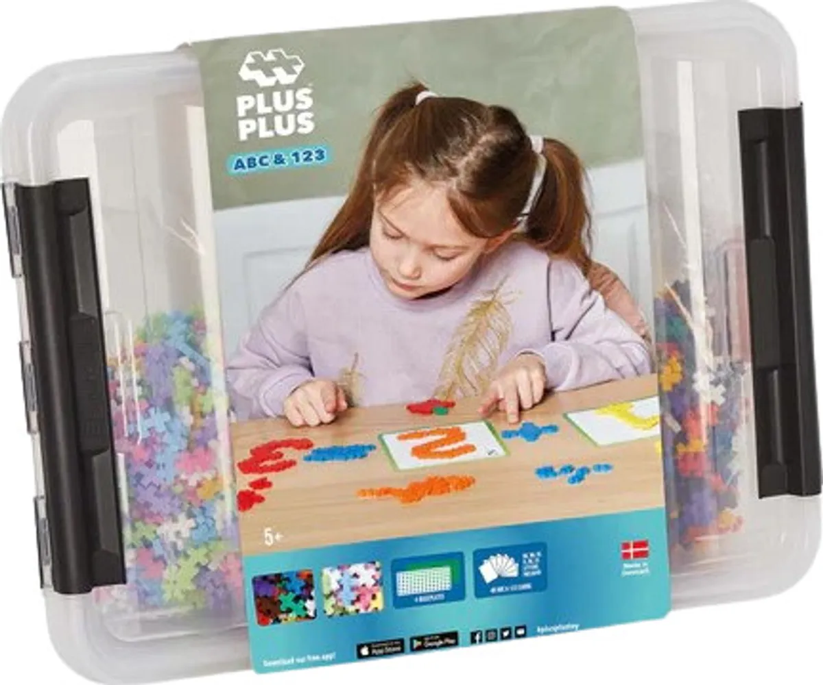 Plus Plus Brikker - Abc & 123 Box - 2000 Stk