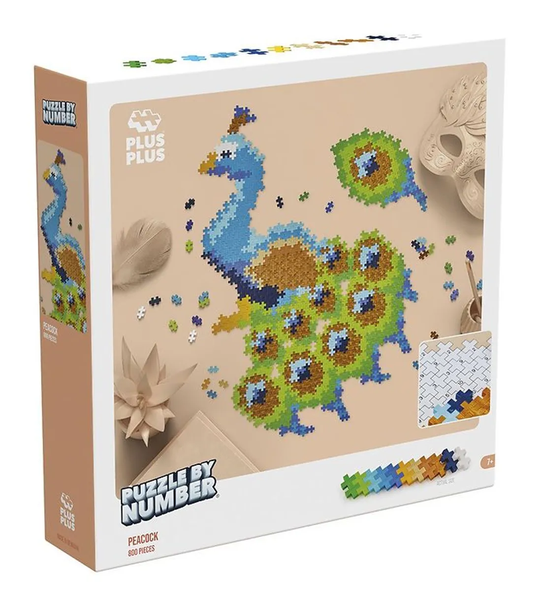 Plus-Plus Puzzle By Number - 800 Stk. - Peacock