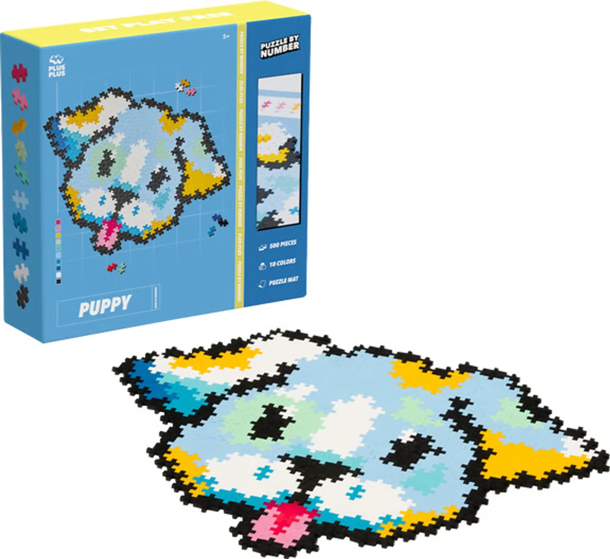 Plus-plus Puzzle By Number Puppy 500pcs