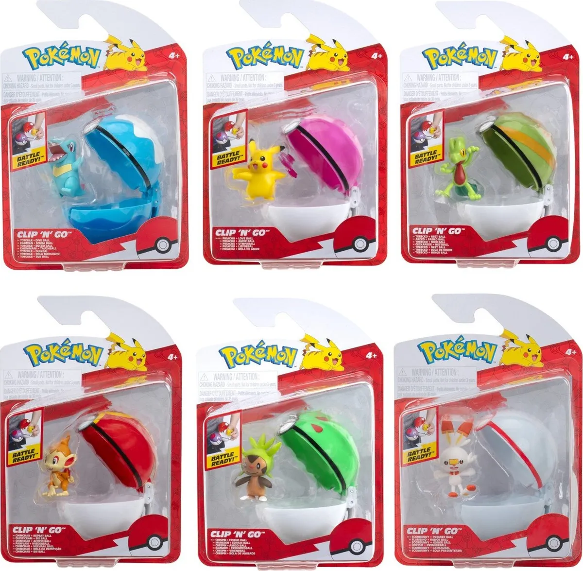 Pokemon - Clip N Go - Assorteret