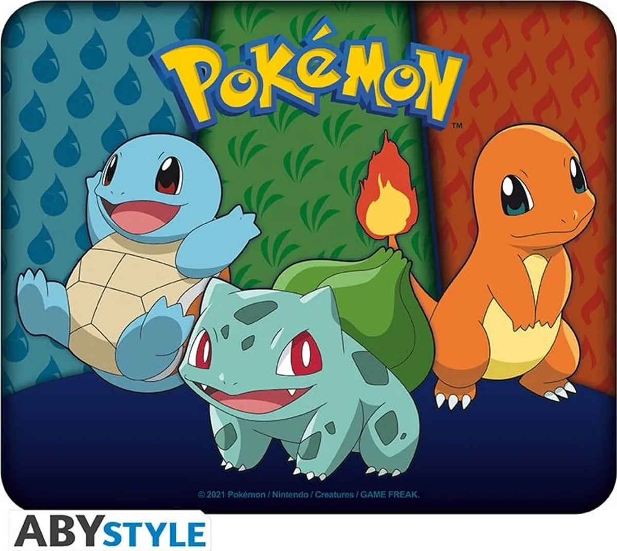 Pokemon - Flexible Mousepad - Starters Kanto