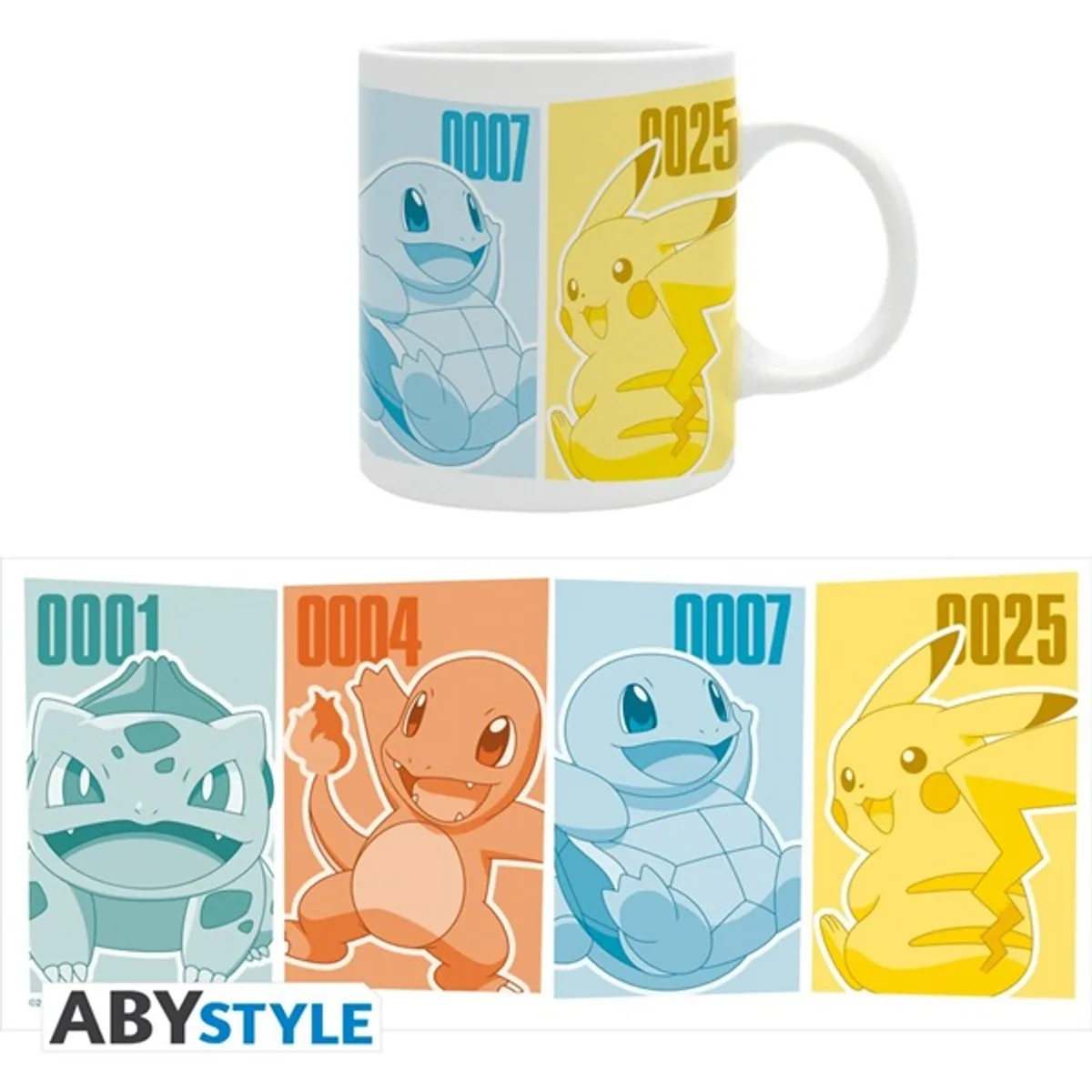 Pokemon - Pikachu & Kanto Starters - Mug 320ml