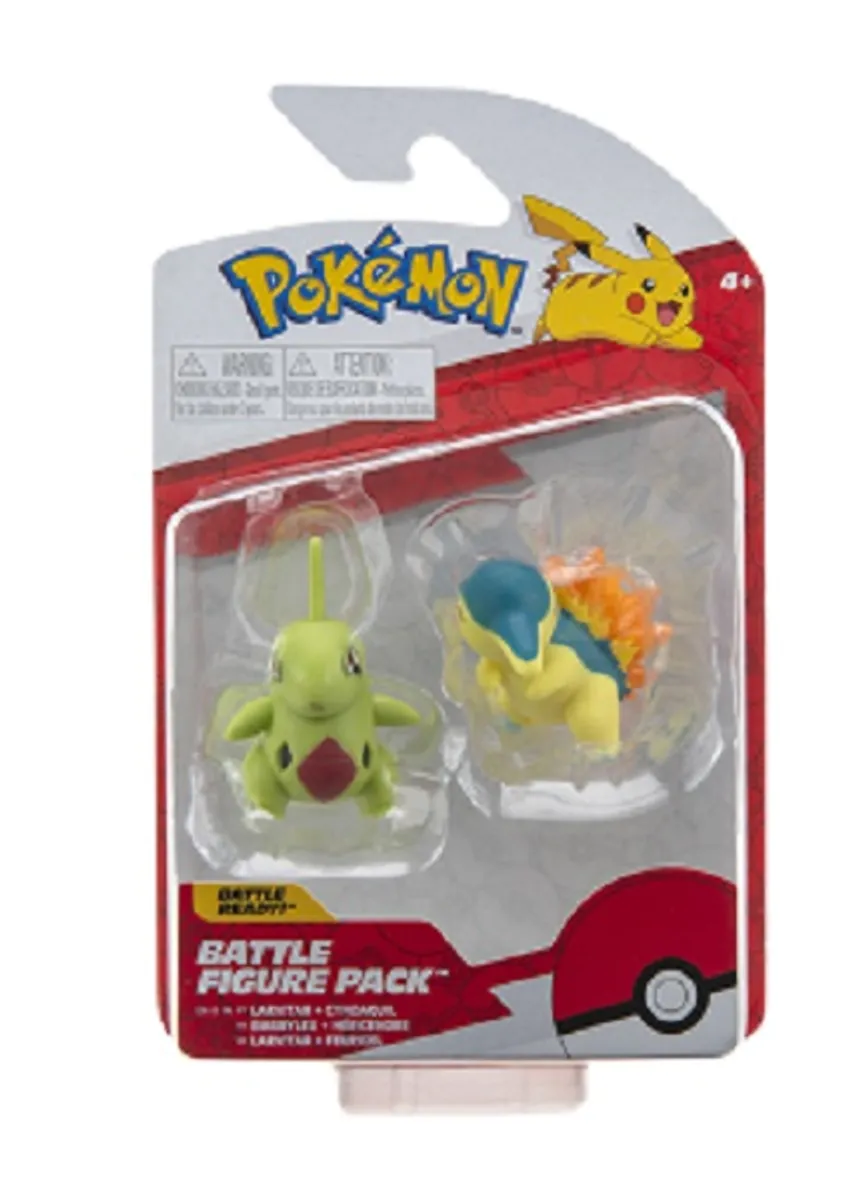 PokÃ©mon: Battle Feature Action Figures - Larvitar & Cyndaquil - 5-8cm