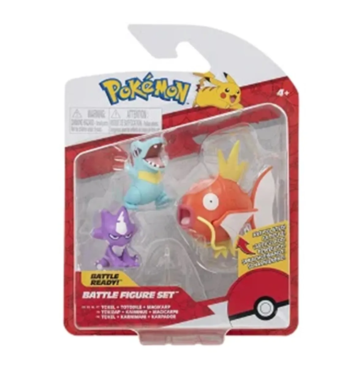 PokÃ©mon: Battle Feature Action Figures - Toxel, Totodile, Magikarp - 5cm