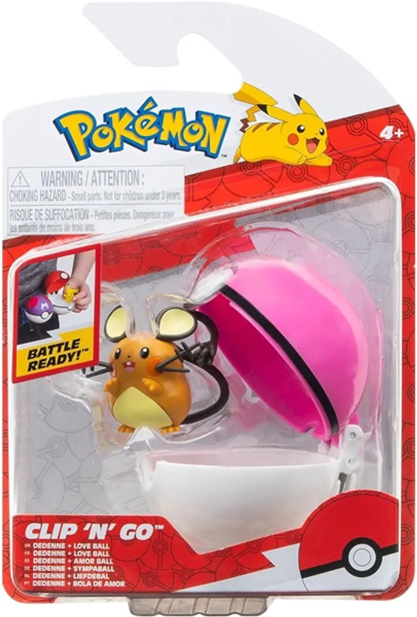 PokÃ©mon - Clip 'N' Go PokÃ©ball: Dedenne & PokeBall (Figur med PokÃ©ball)