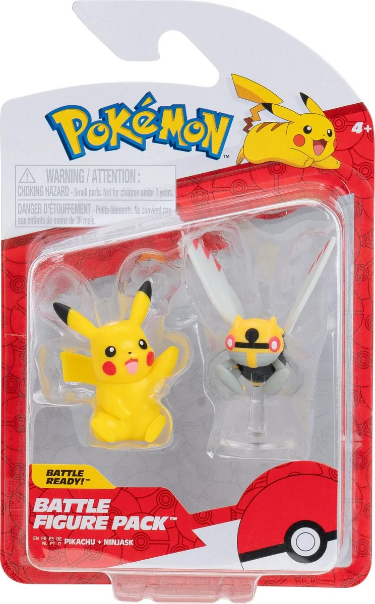 Pokémon Battle Figurer - Ninjask Og Pikachu - 2-pak