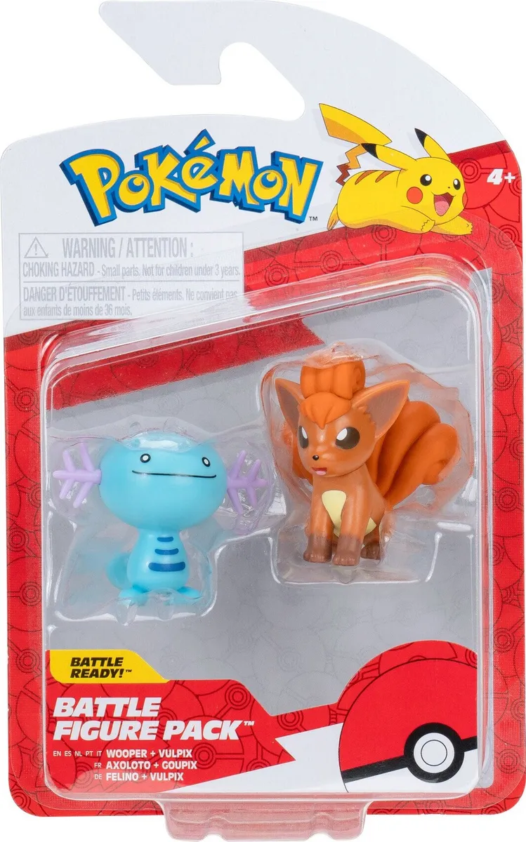 Pokémon Battle Figurer - Wooper Og Vulpix - 2-pak