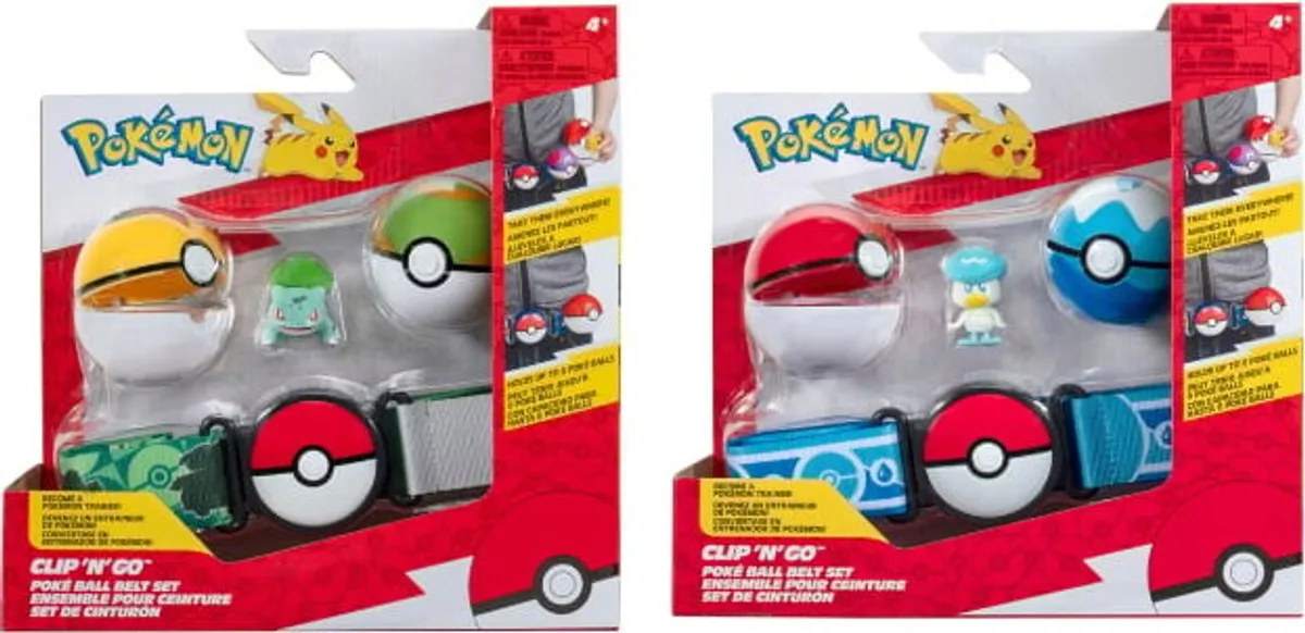 Pokémon - Clip N Go Poké Ball Belt Set - Assorteret