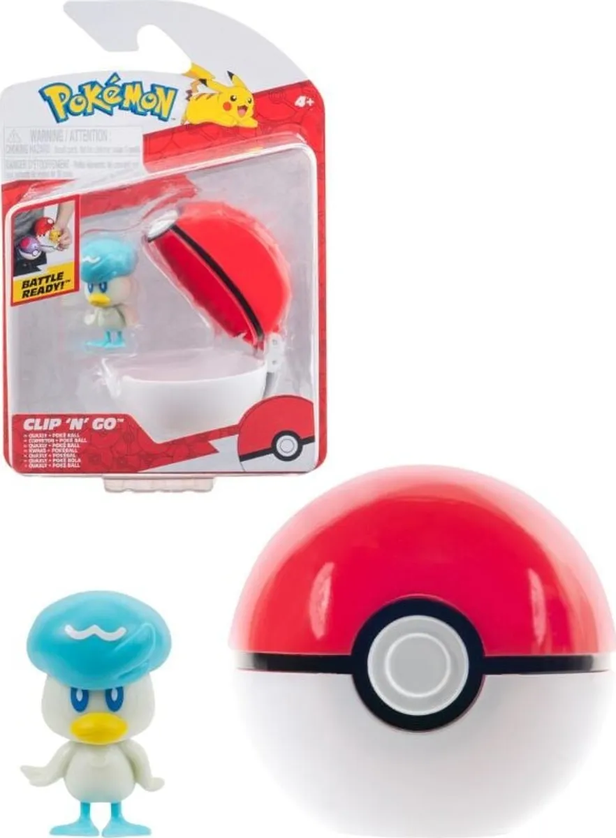 Pokémon - Clip N Go - Wuaxly Og Poke Ball Sæt