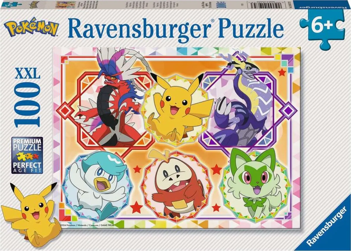 Pokémon Puslespil - 100 Xxl Brikker - Ravensburger