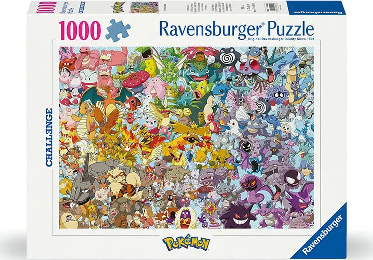 Pokémon Puslespil - Challenge - 1000 Brikker - Ravensburger