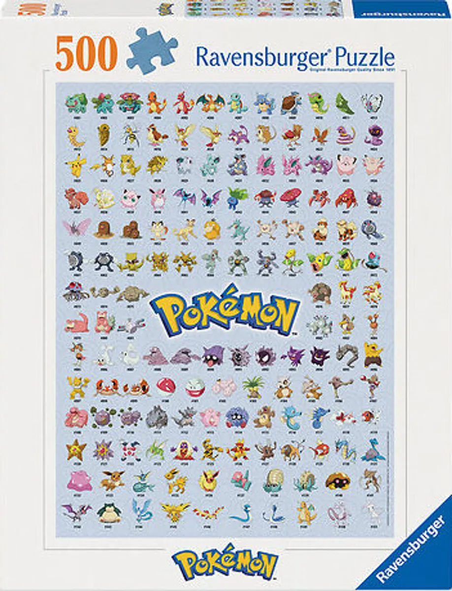 Pokémon Puslespil - The First 151! - 500 Brikker - Ravensburger