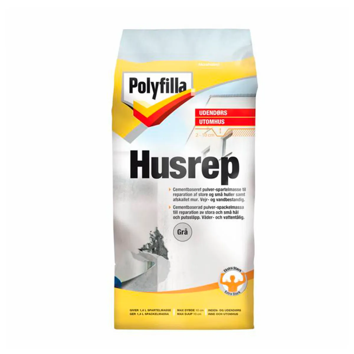 Polyfilla Husrep Udendørs - 2,5 kg.