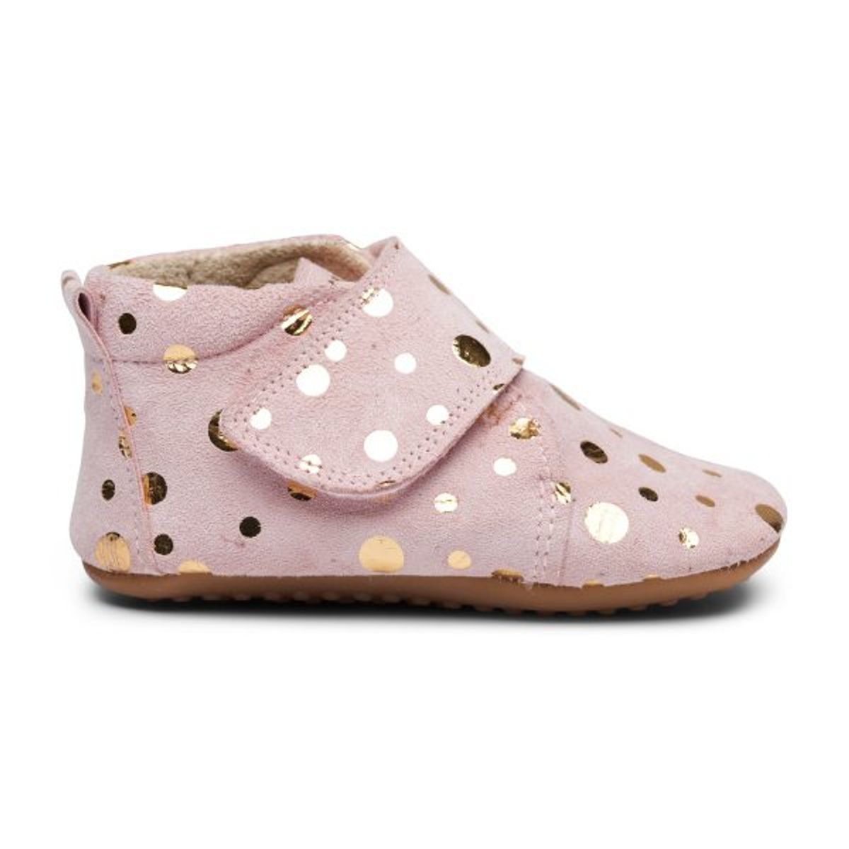 Pom Pom - Hjemmesko Velcro - Rose Gold Dot - 20