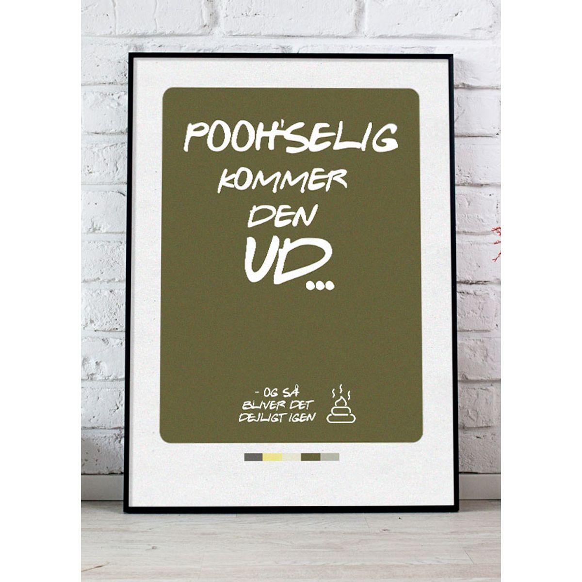 Poohselig-kommer-den-ud-toiletplakat - 30 x 40 cm - Kr. 219,-