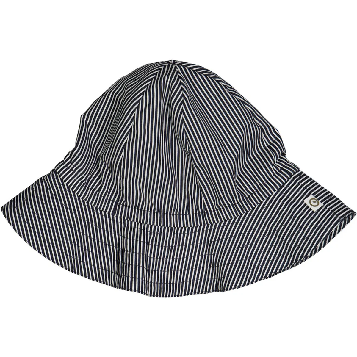 Poplin sommerhat - Balsam cream/Night blue - 80/86