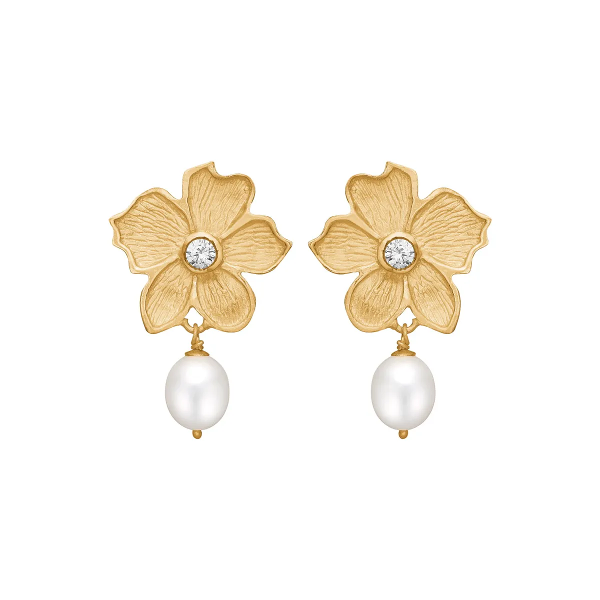 Poppy Zirconia & Pearl (GP) Ørestikkere