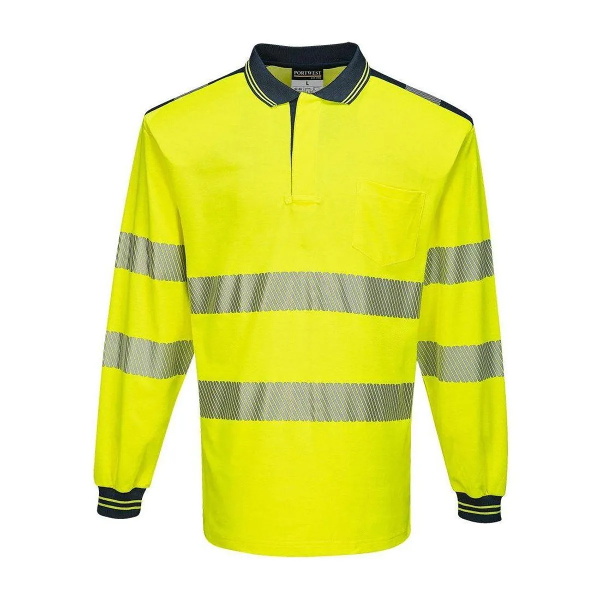 Portwest PW3 Hi-Vis Langærmet Polo T184