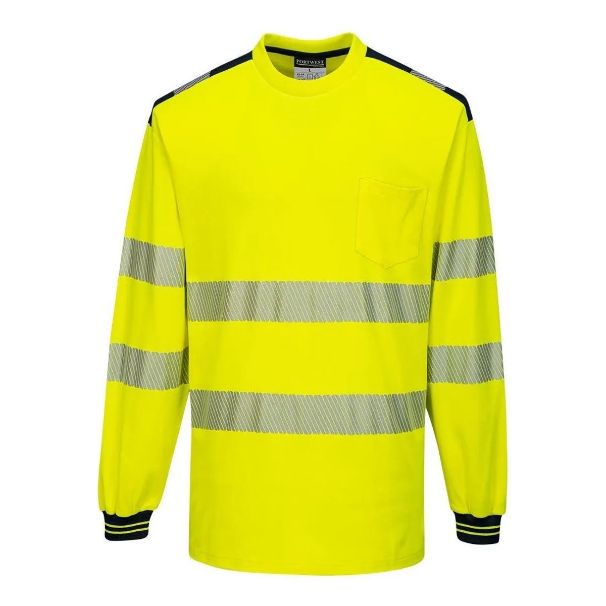 Portwest PW3 Hi-Vis Langærmet T-shirt T185