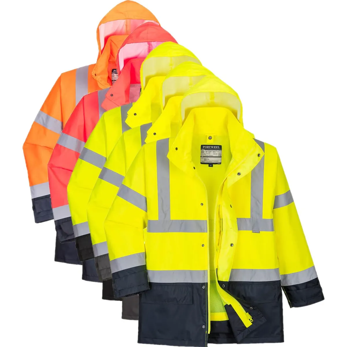 Portwest S768 Hi-Vis Executive 5-i-1 Jakke 2XL Rød/Navy