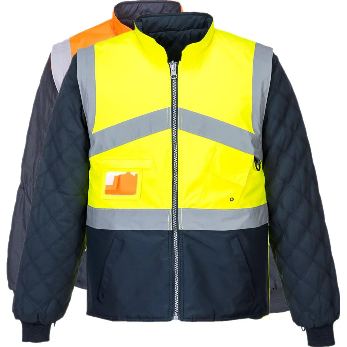 Portwest S769 Hi-Vis 2 Farvet Jakke - Vendbar M Gul/Navy