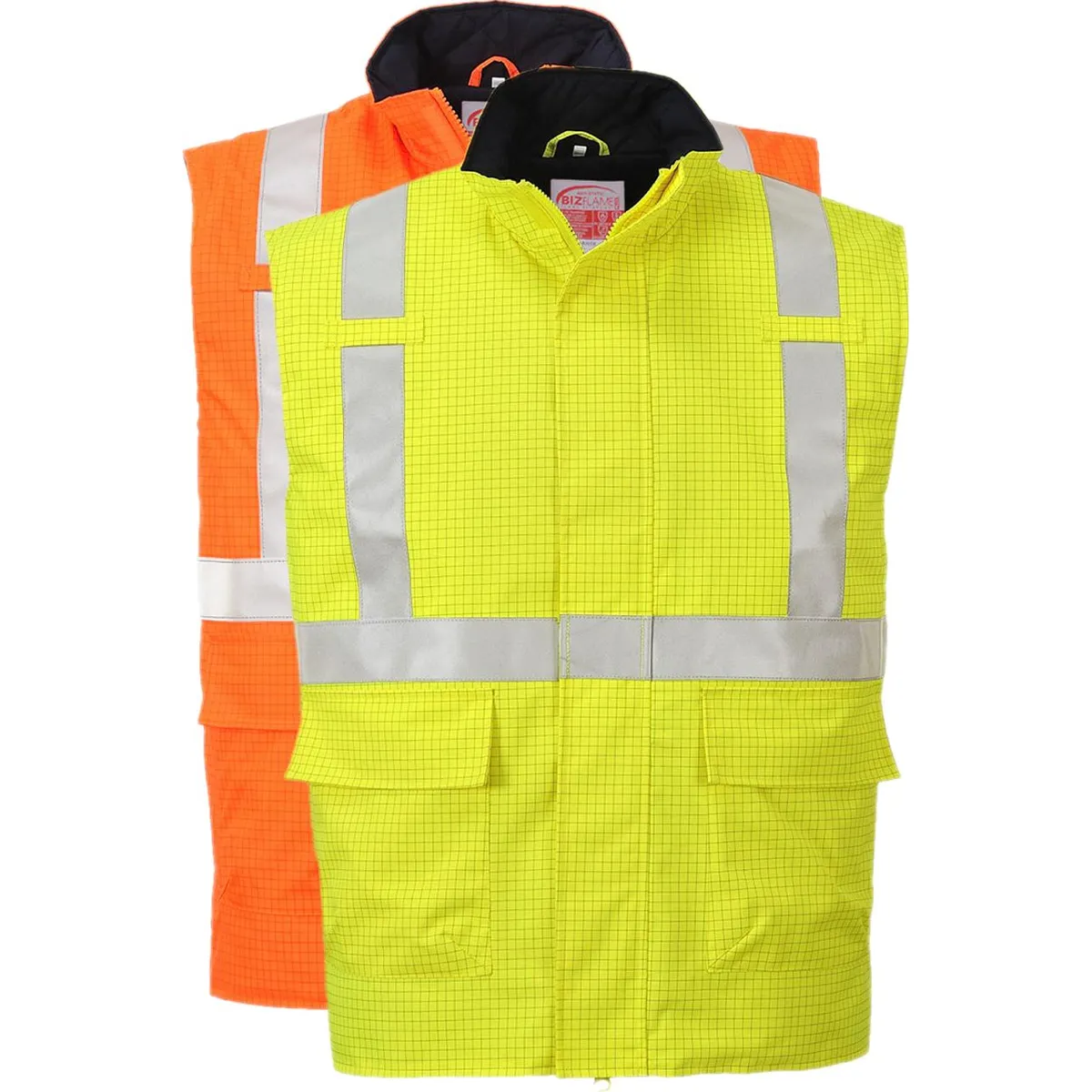 Portwest S776 Bizflame Regn Hi-Vis Anti-Statisk FR Bodywarmer 2XL Orange