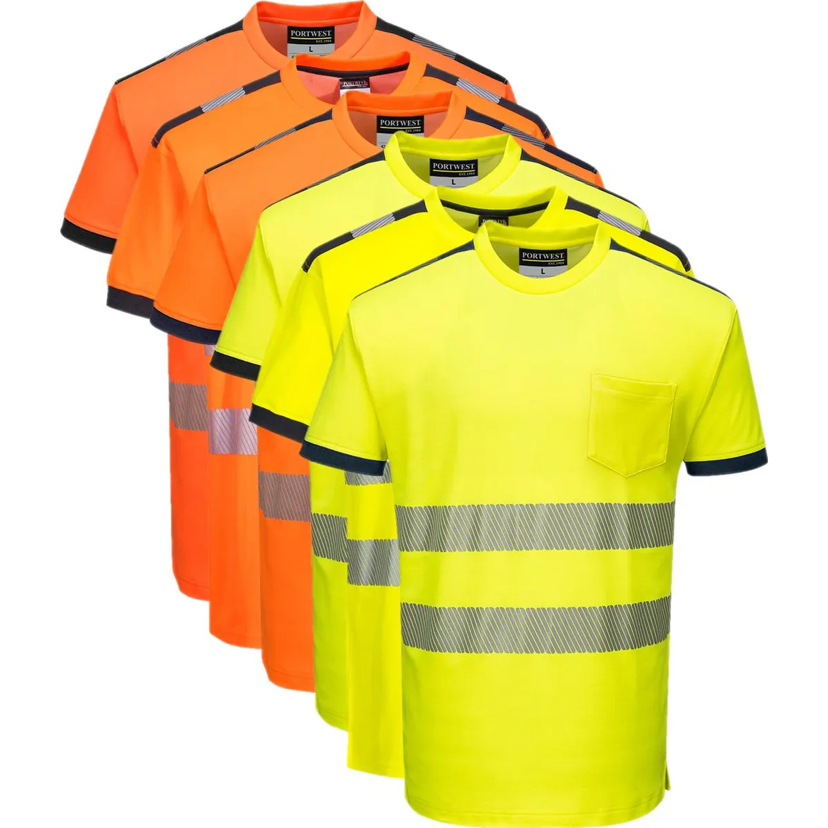 Portwest T181 PW3 Hi-Vis T-shirt S/S 2XL Gul/grå