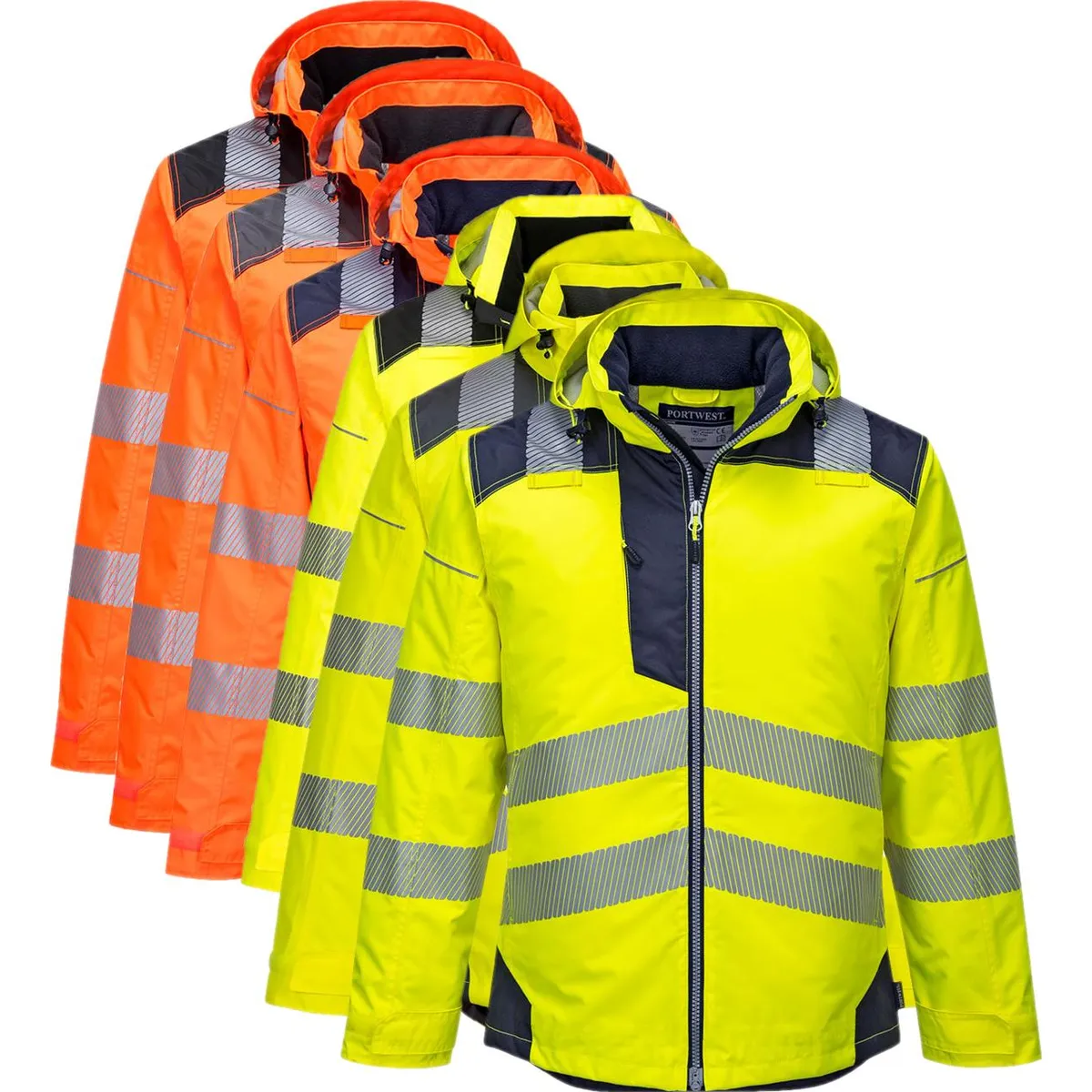 Portwest T400 Vision Hi-Vis Vinter Jakke XS Gul/sort