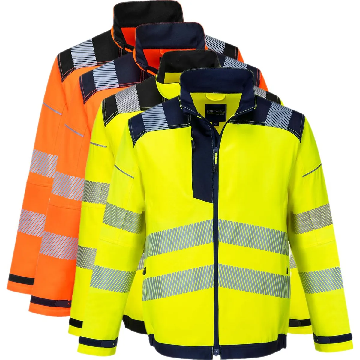 Portwest T500 PW3 HiVis Arbejdsjakke 3XL Orange/Navy