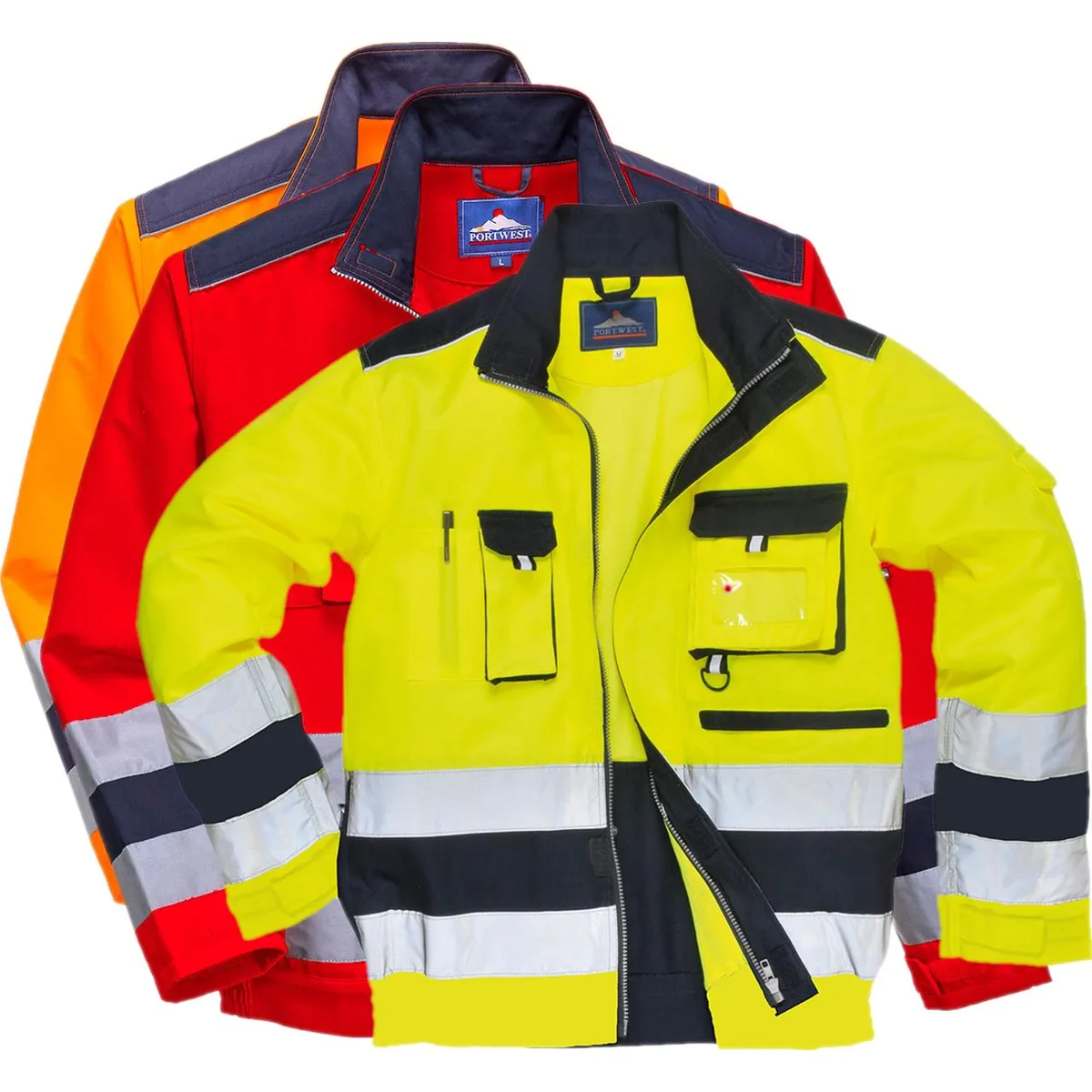 Portwest TX50 Lille Hi-Vis Jakke M Gul/Navy