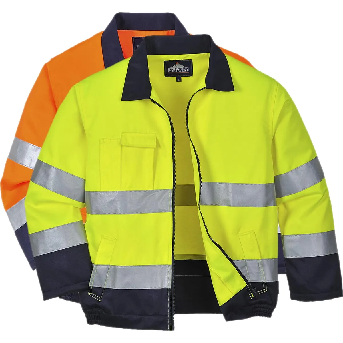 Portwest TX70 Madrid Hi-Vis Jakke 2XL Orange/Navy