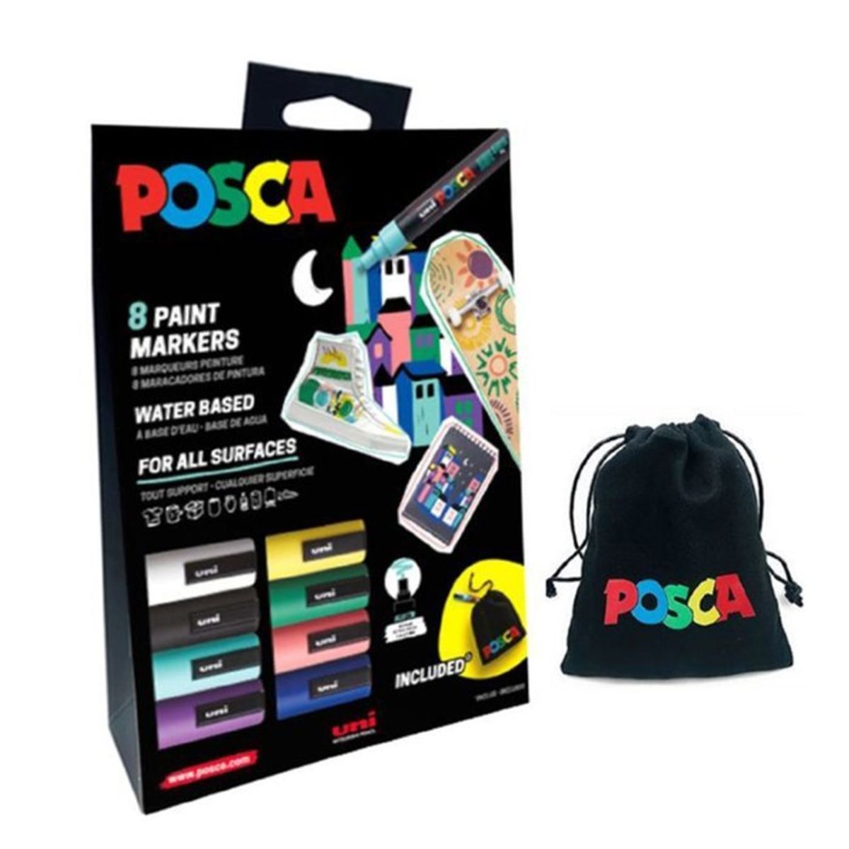 Posca Pouch Set - 8 stk PC-5M