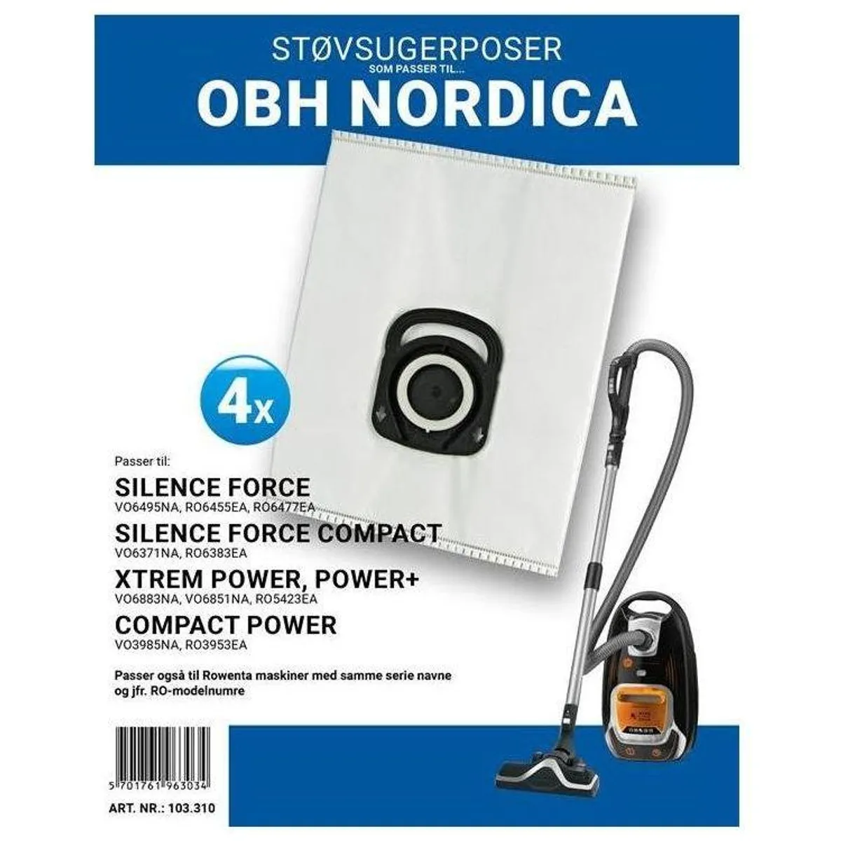 POSE OBH/ROWENTA SILENCE FORCE, COMPACT POWER, X-TREM