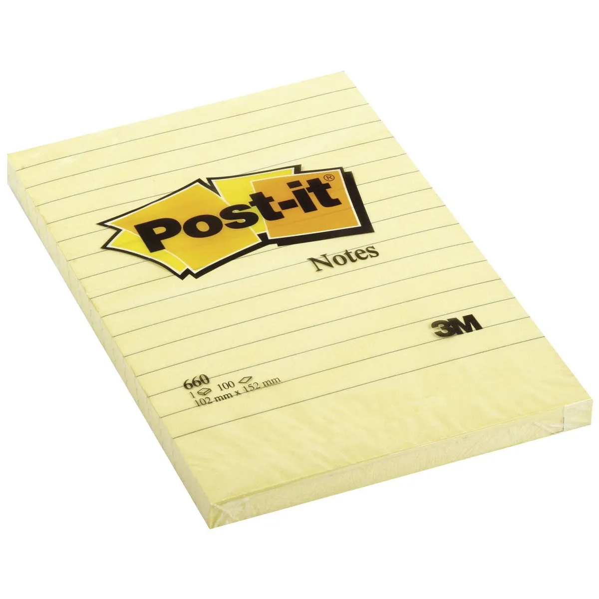 Post-it notes 152 mm gul 100 ark