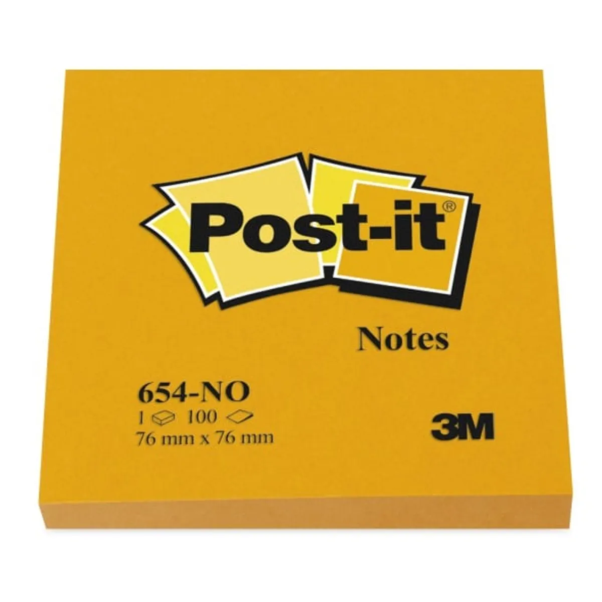 Post-it Notes 6 stk. 76X76 orange farve 100 blade pr. blok