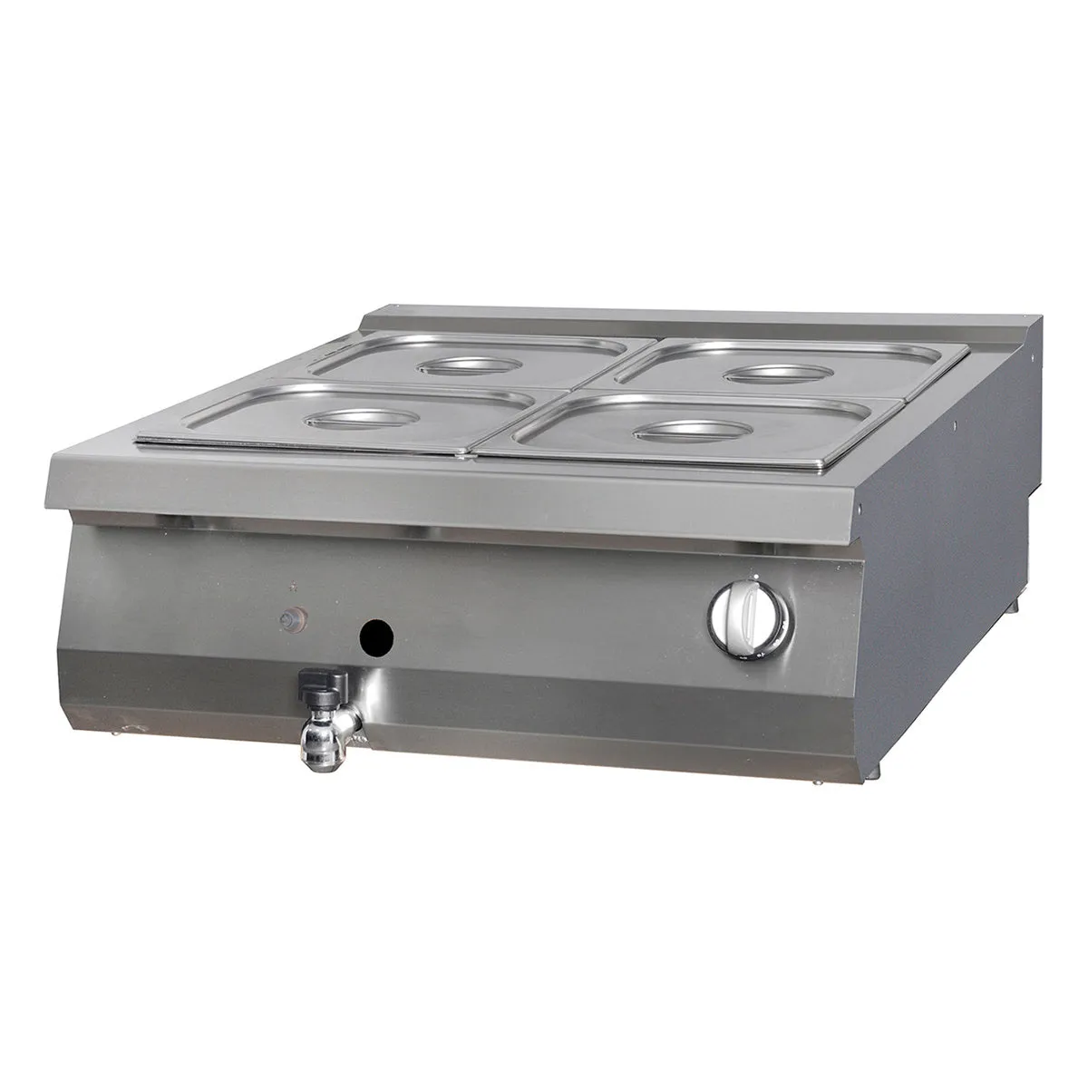 Premium Bain Marie - Dobbelt enhed - 90cm dyb - Gas