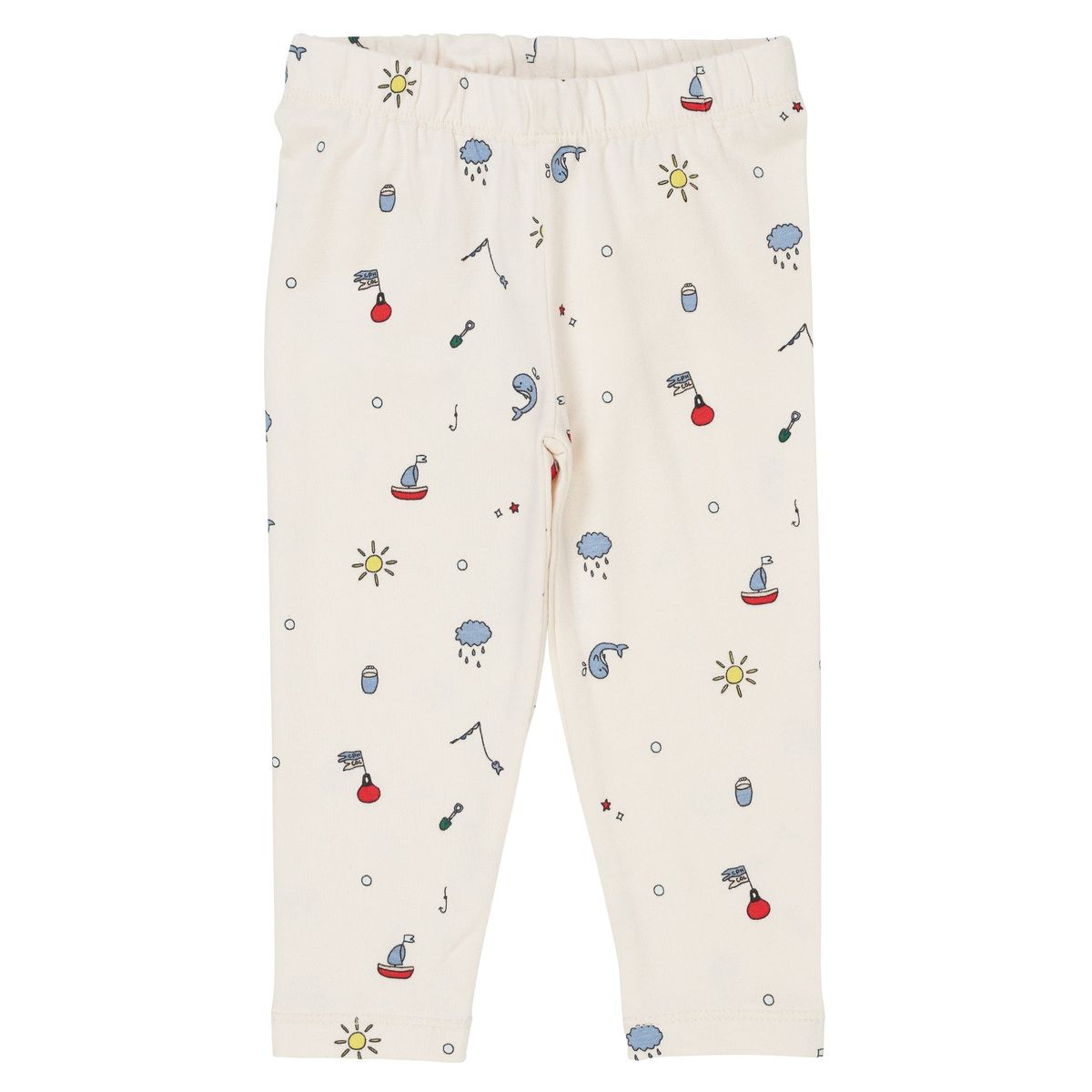 PRINTET LEGGINGS - CREAM FISHING PRINT - CREAM FISHING PRINT / 104