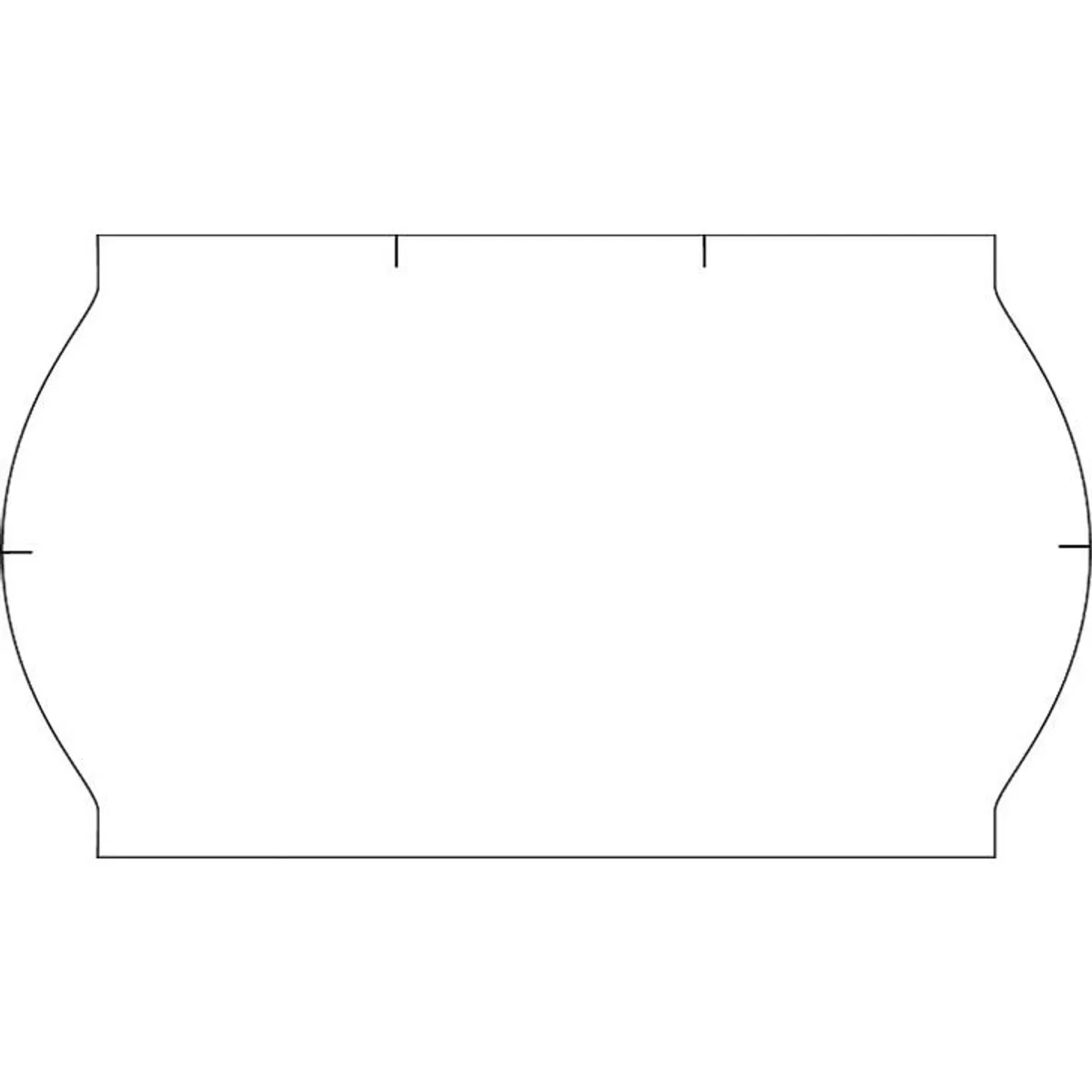 Prisetiketter aftagelig 26x16mm hvid 12rl