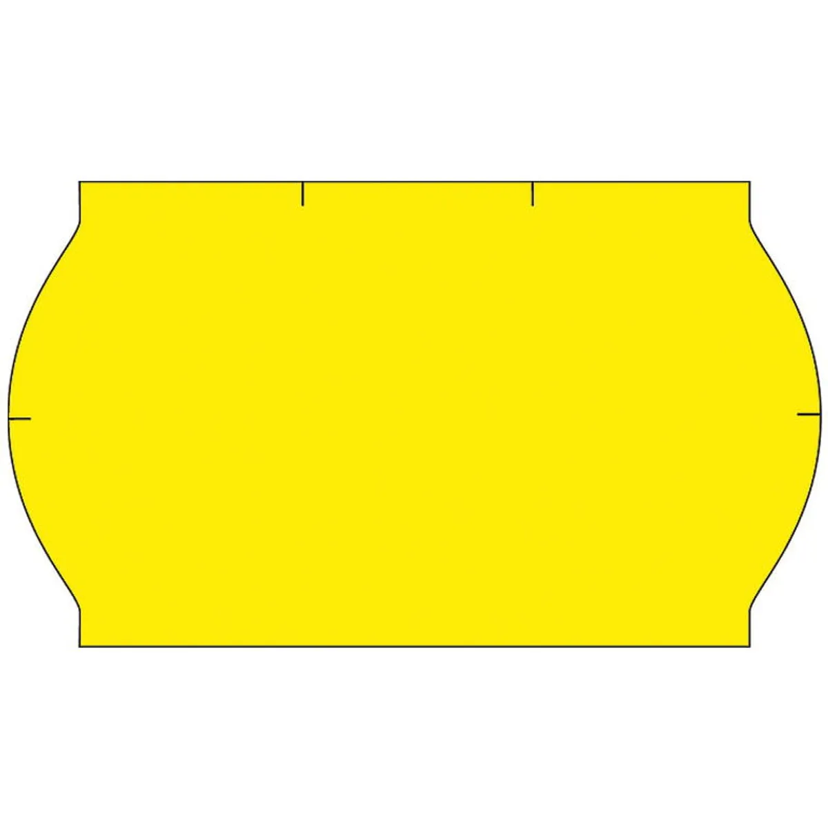 Prisetiketter permanent 26x16mm gul 1200stk