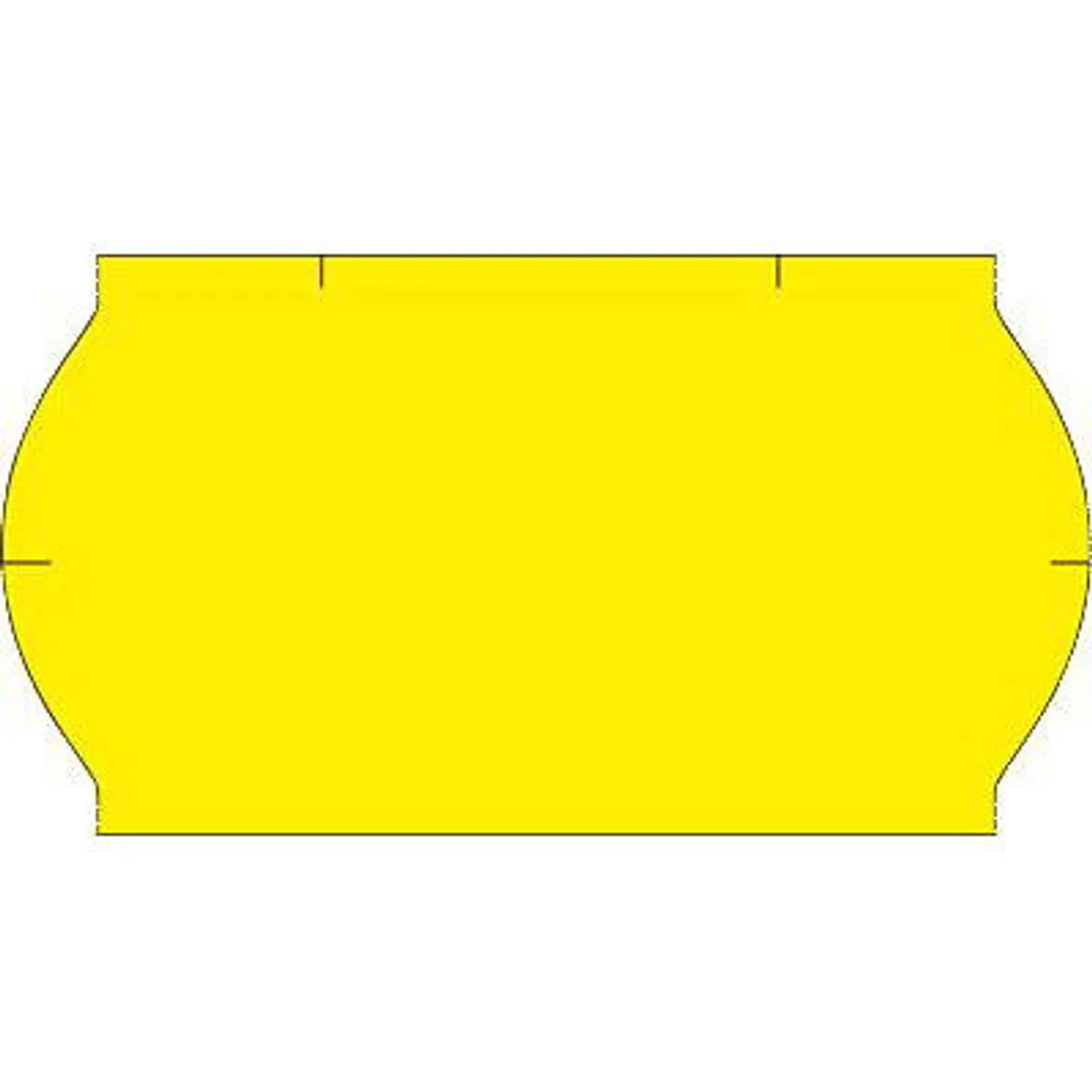 Prisetiketter permanent 32x19mm gul 1000stk