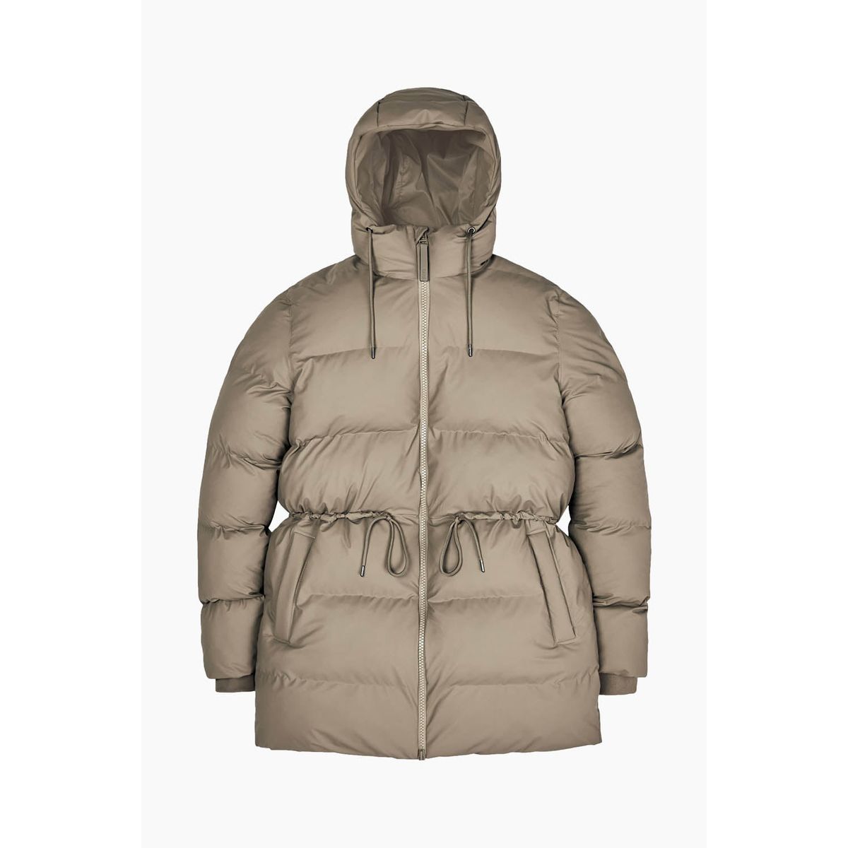 Puffer W Jacket - Taupe - Rains - Brun XS