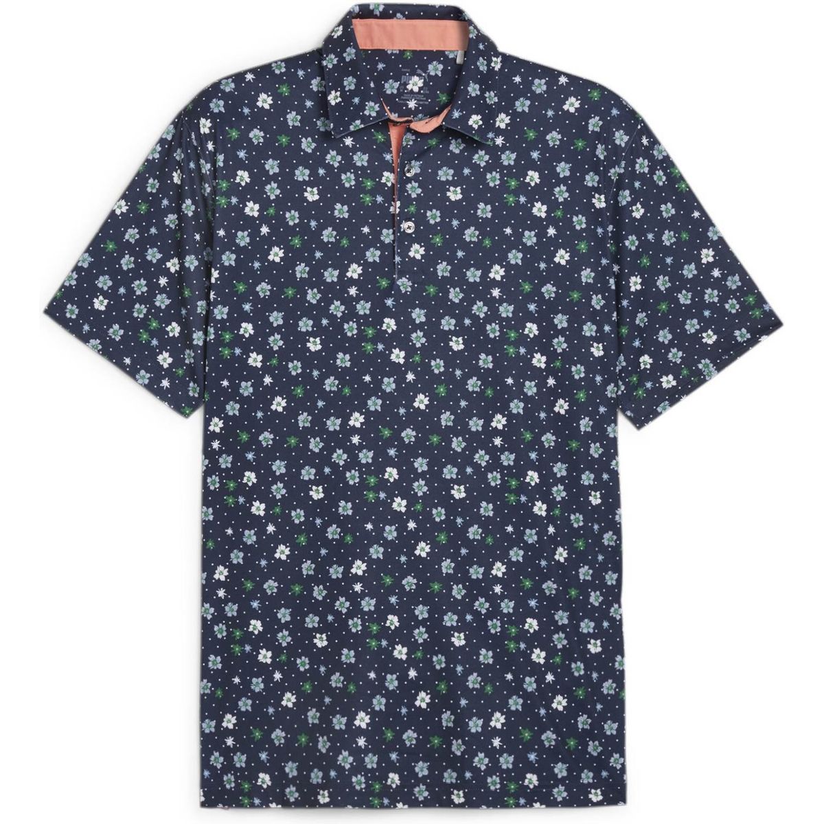 Puma Cloudspun Floral (2024) Herre Poloshirt - Deep Navy/Vine - Str. L