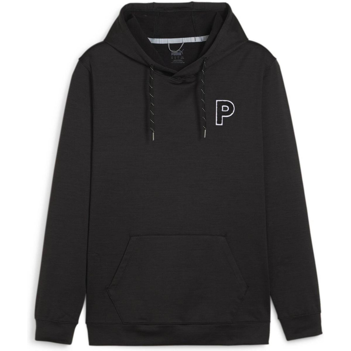 Puma Cloudspun Patch Hoodie (2024) Herre Pullover - Puma Black Heather - Str. M